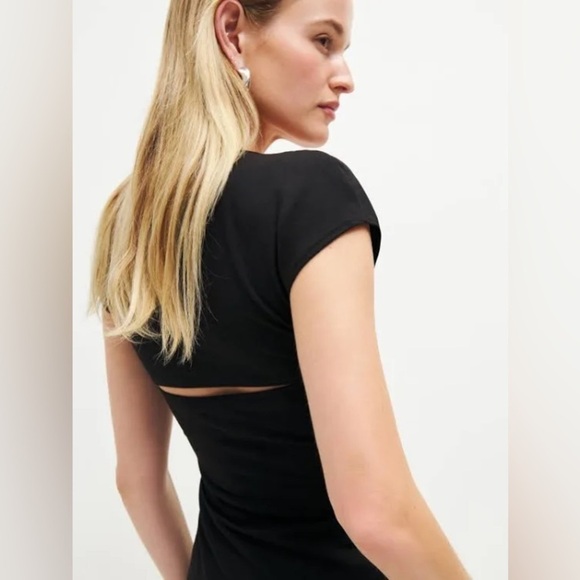 NEW! REFORMATION Harlyn Knit Dress in Black 🖤 size XL NWT! - Picture 6 of 13